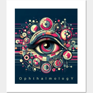 Colorful Abstract pink eye Ophthalmology,brafdesign Posters and Art